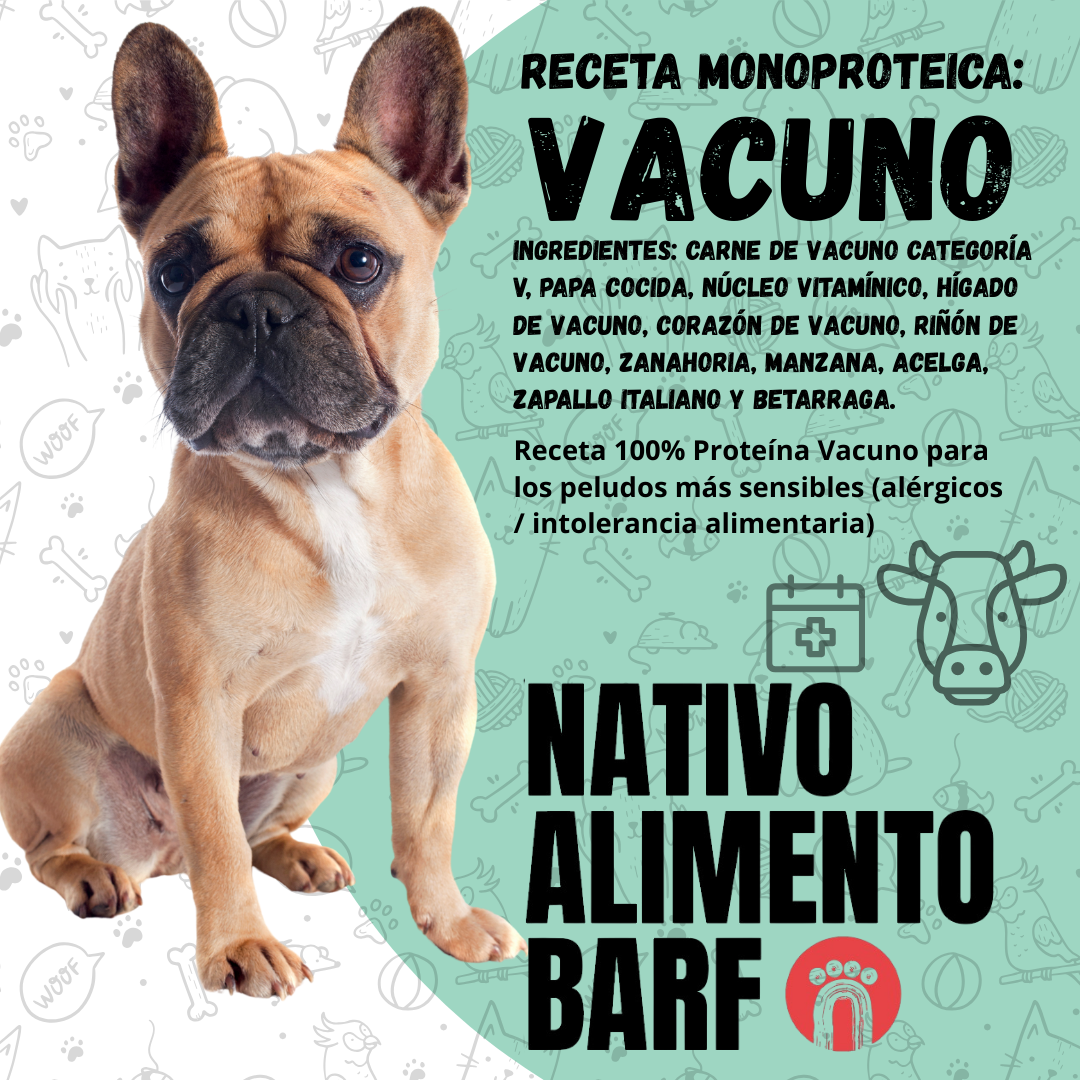 PACK 5Kg MONOPROTEICA VACUNO 500g (PERROS ALERGICOS)