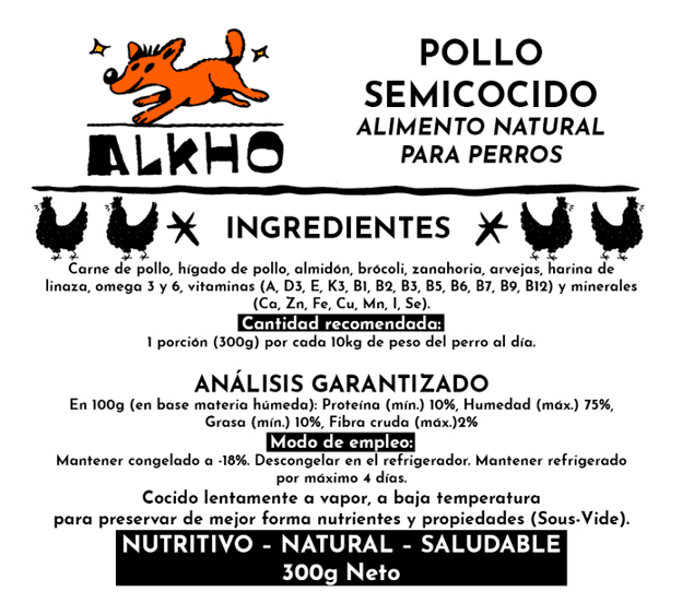 PACK 3,6kg RECETA COCIDA MIX PERROS ALKHO