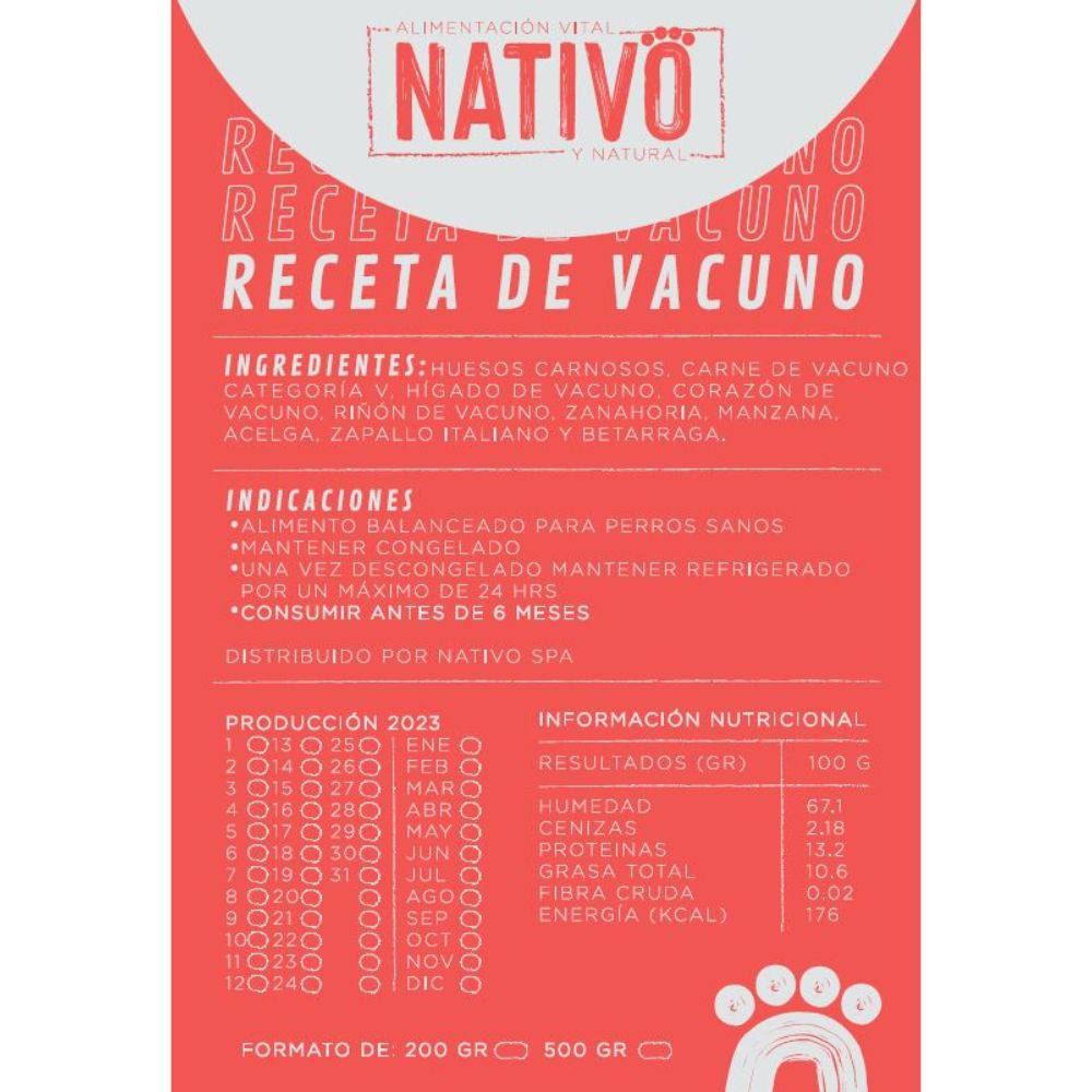 CAJA INICIO NATIVO PARA PERROS XS BOLSITAS FORMATO 200g (8 bolsitas)