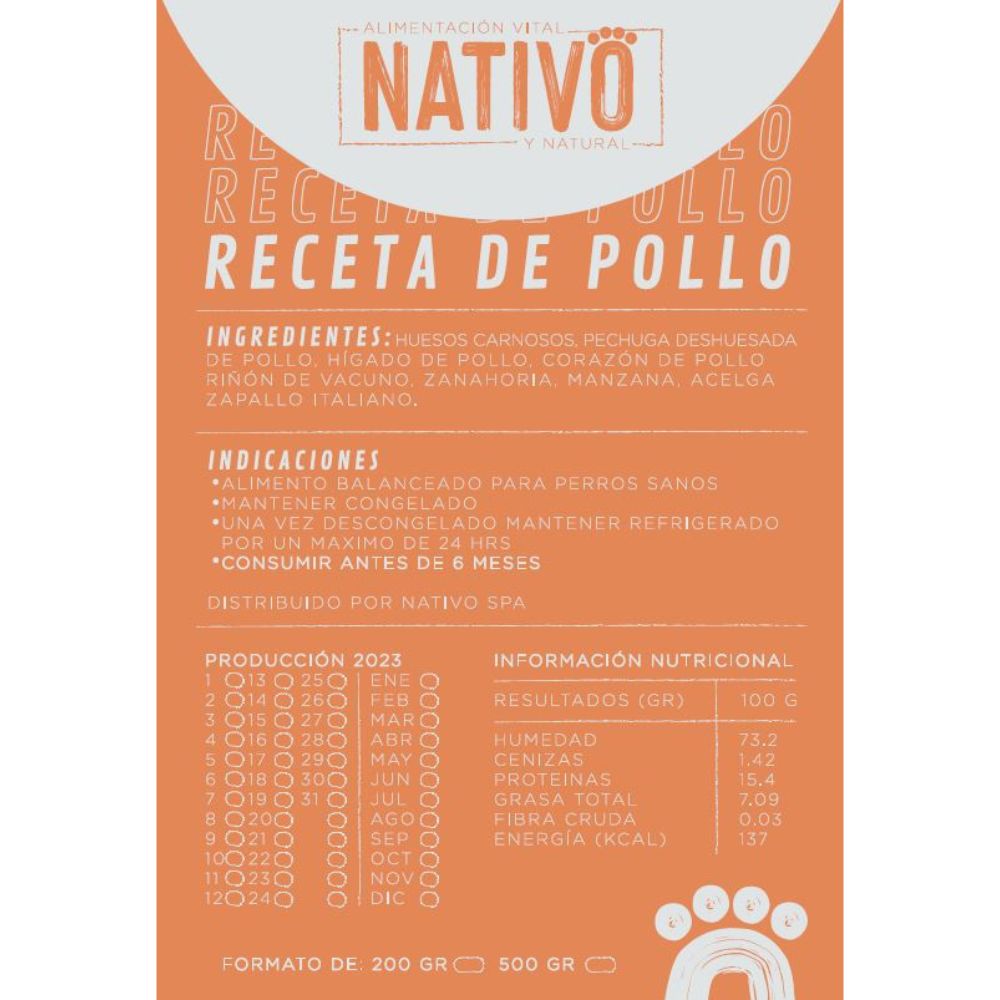 CAJA INICIO NATIVO PARA PERROS XS BOLSITAS FORMATO 200g (8 bolsitas)