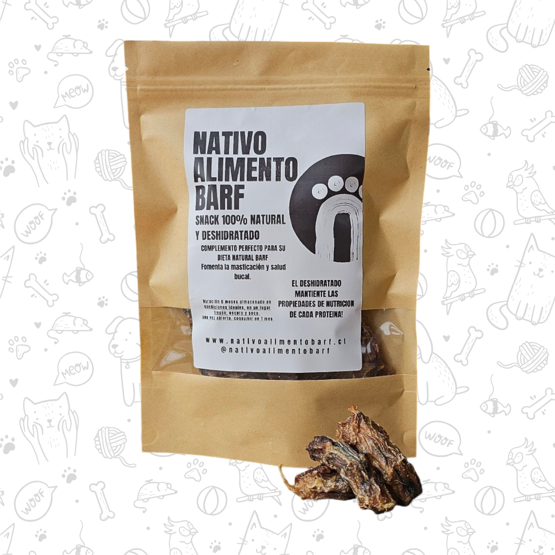 COGOTITOS DE POLLO DESHIDRATADOS NATIVO PARA PERROS Y GATOS (100g)