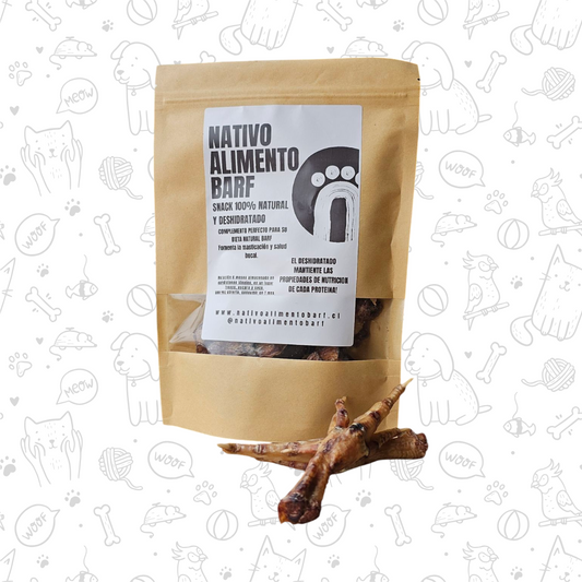 PATITAS DE POLLO DESHIDRATADAS NATIVO PARA PERROS Y GATOS (100g)