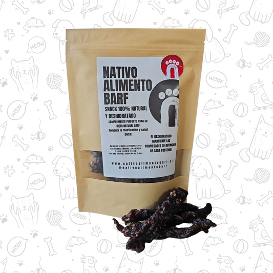 TRIPS DE VACUNO DESHIDRATADAS NATIVO PARA PERROS Y GATOS (100g)